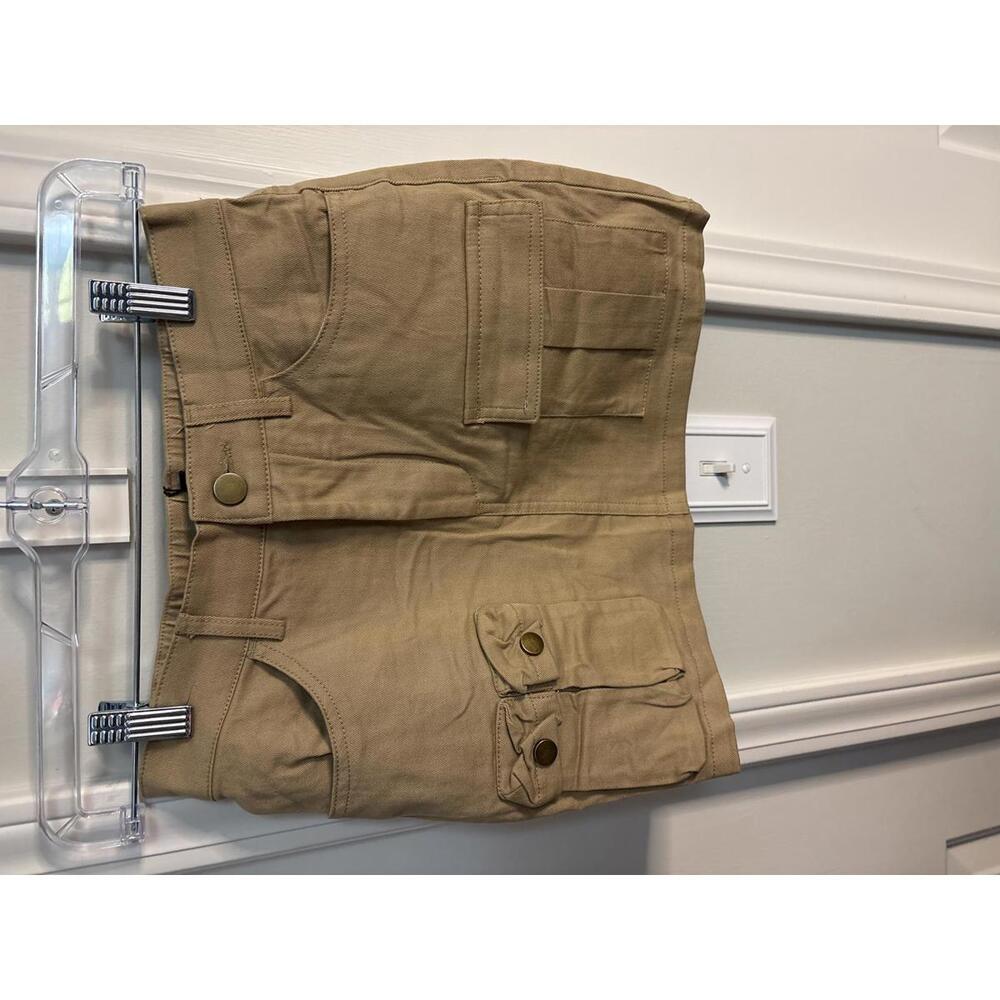 IVIR Tan Cargo Mini Skirt Size XS 487